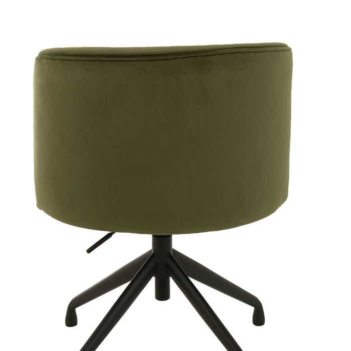 J-Line stoel Turn|Up|Down - fluweel - donkergroen