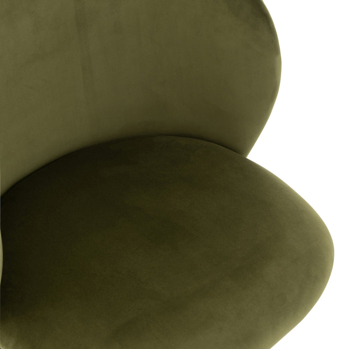 J-Line stoel Turn|Up|Down - fluweel - donkergroen