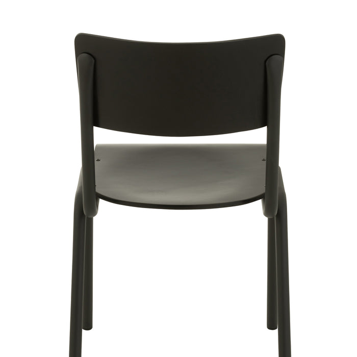 J-Line stoel - hout|metaal - zwart