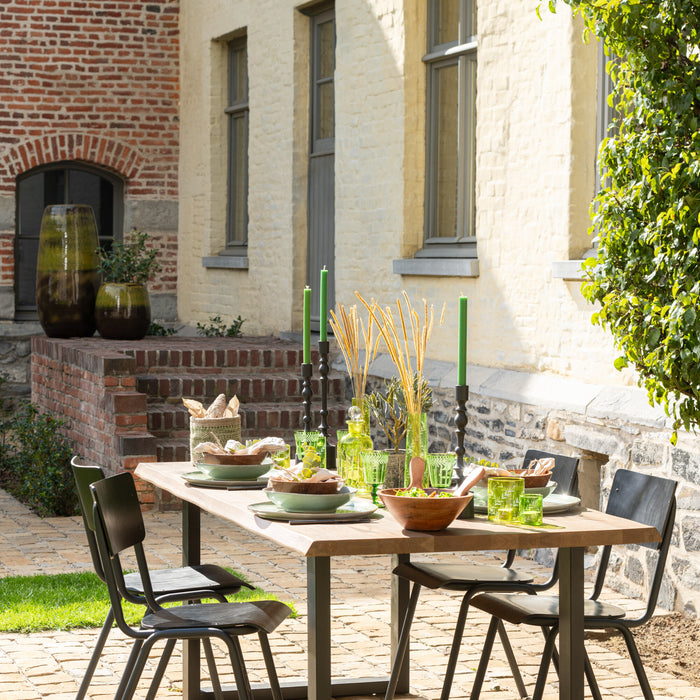 J-Line stoel - hout|metaal - zwart