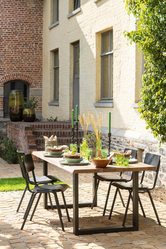 J-Line stoel - hout|metaal - zwart