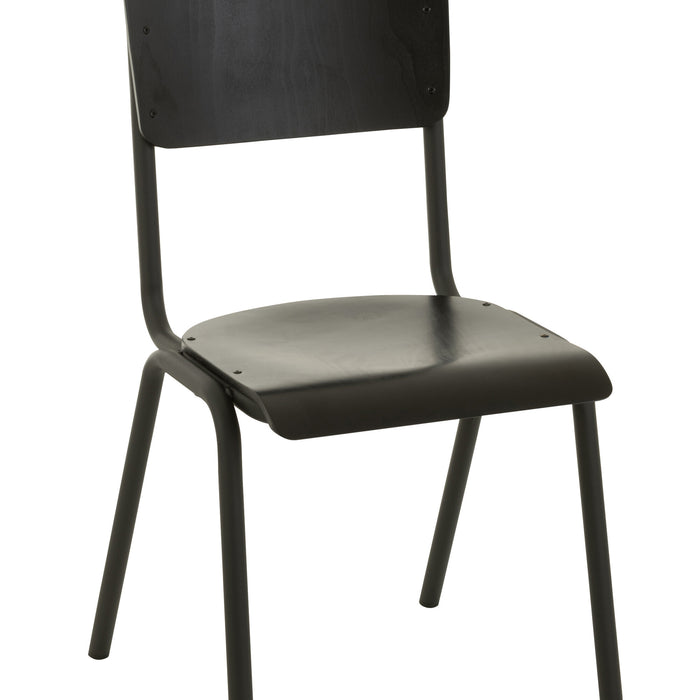 J-Line stoel - hout|metaal - zwart