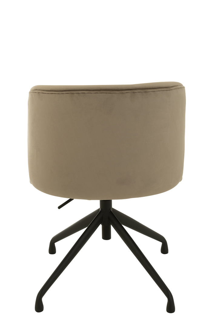 J-Line stoel Turn|Up|Down - fluweel - donkergrijs