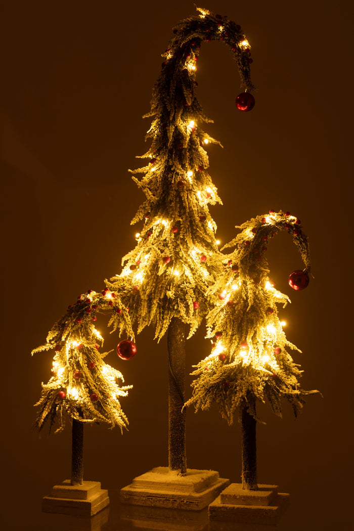 J-Line decoratie kerstboom Muts Sneeuw - kunststof - groen|