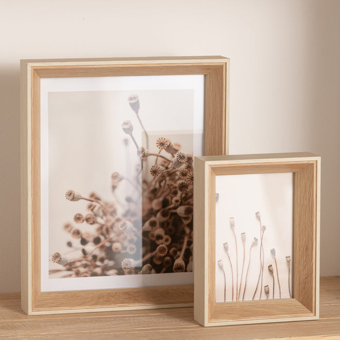 J-Line fotolijst Diepte - hout - creme - large - 2 stuks