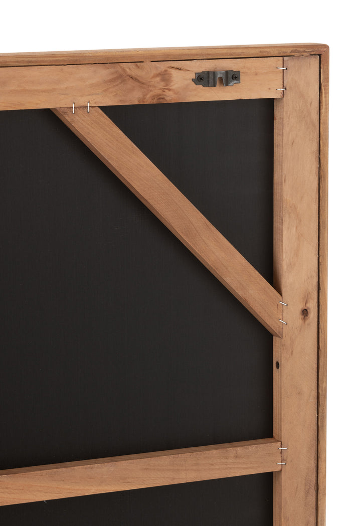 J-Line wanddecoratie josh - dennenhout|canvas - wit