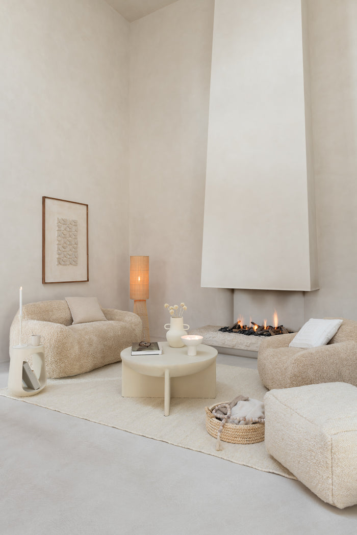 J-Line wanddecoratie josh - dennenhout|canvas - wit