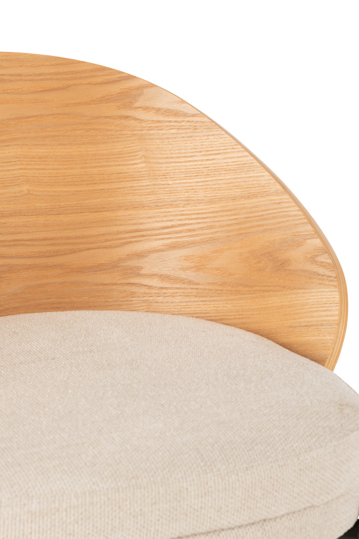 J-Line barstoel Lone - multiplex|metaal - naturel|beige