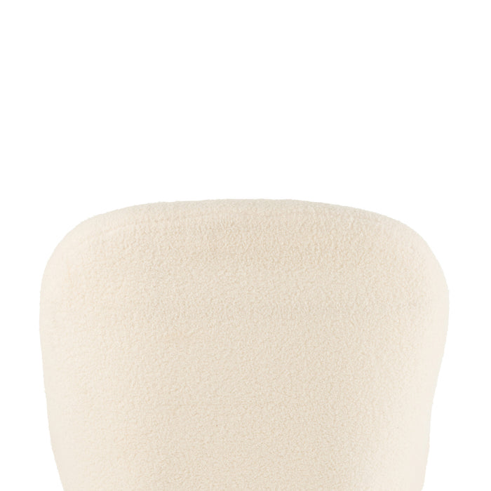J-Line zetel Teddy Bouclé - velvet - wit