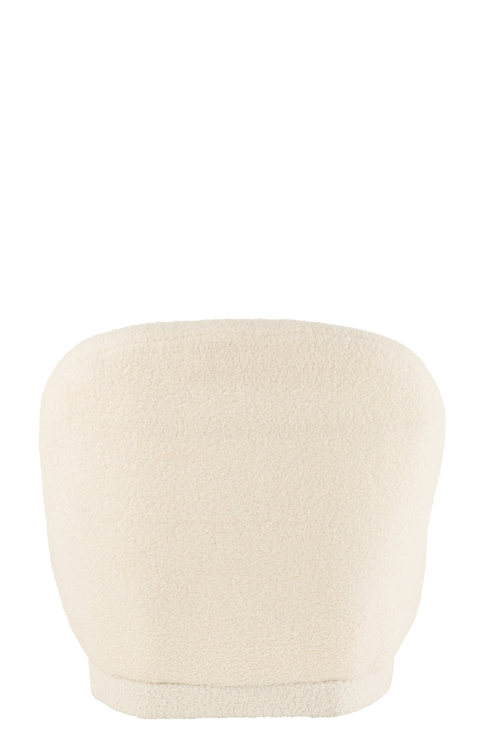 J-Line zetel Teddy Bouclé - velvet - wit