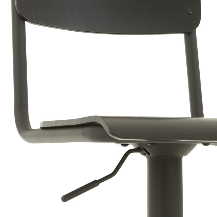 J-Line barstoel - hout|metaal - zwart - 2 stuks