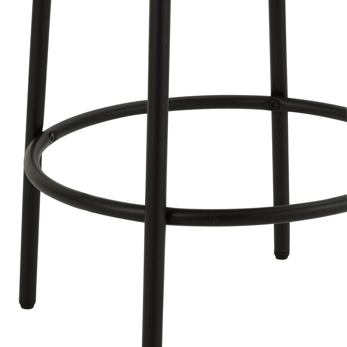 J-Line barkruk Bouclé - multiplex|polyester - wit|zwart