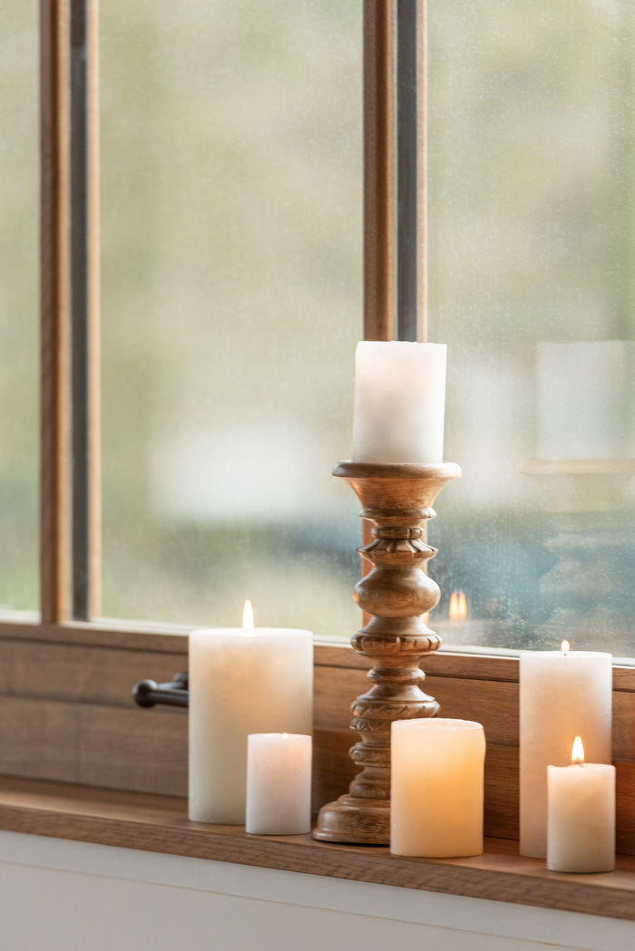 J-Line cilinderkaars - extra large - wit - 95U - 6 stuks