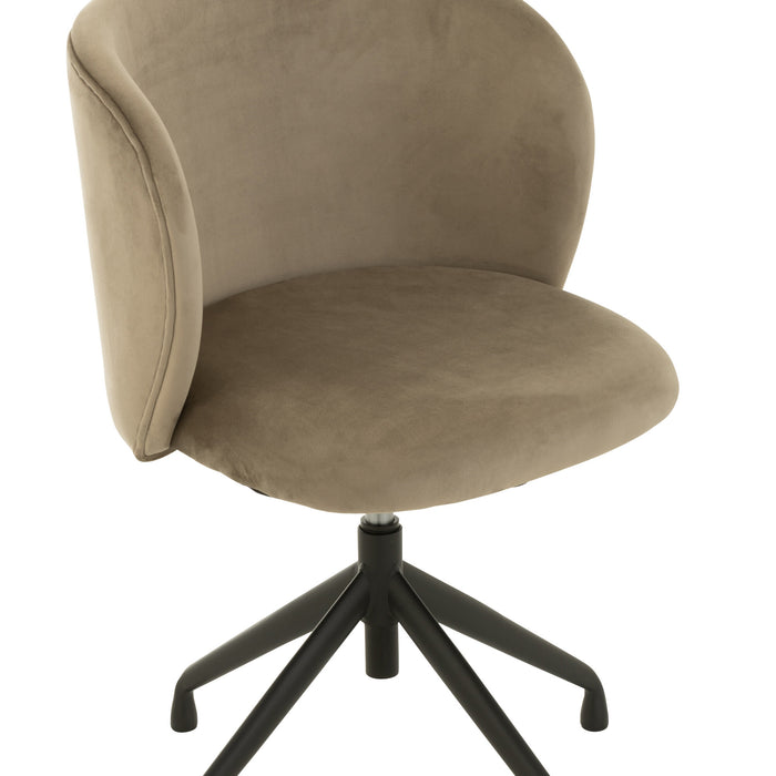 J-Line stoel Turn|Up|Down - fluweel - donkergrijs