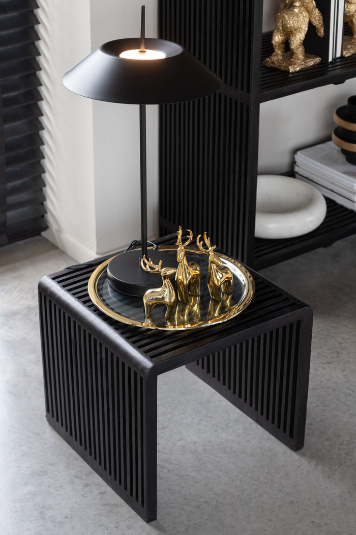 J-Line decoratie Rendier Galvanisch - polyresin - goud - 3 stuks