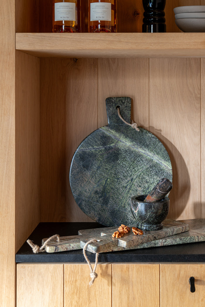 J-Line vijzel + stamper Matt - steen - kakigroen|donkergroen