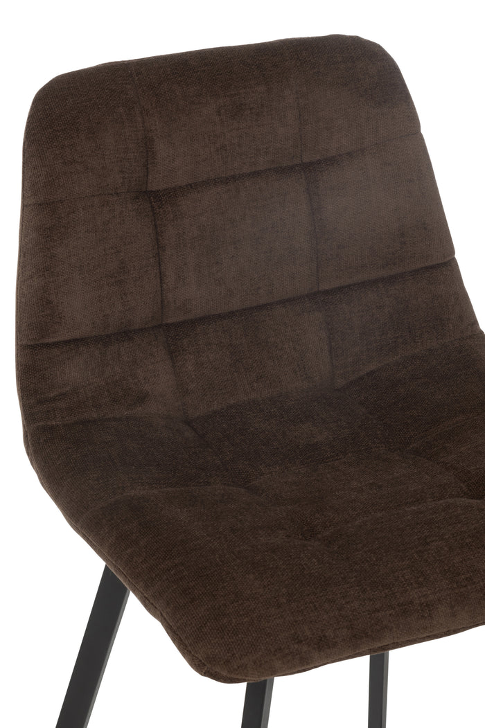 J-Line barstoel Kent - metaal|polyester - bruin