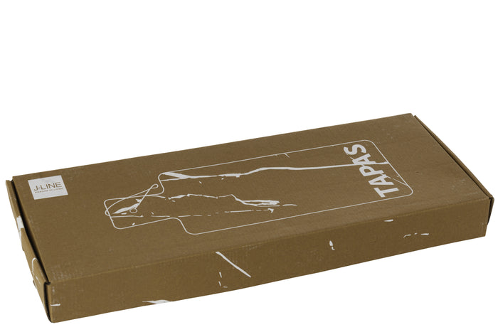 J-Line snijplank Rechthoekig Tapas Marmer - steen - wit