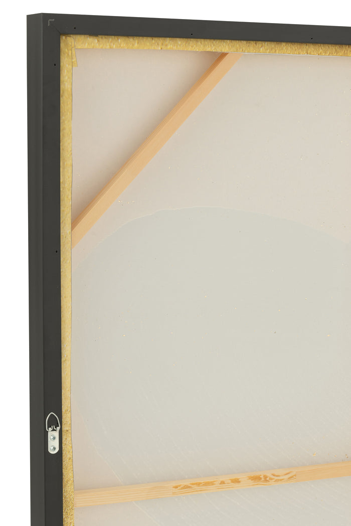 J-Line wanddecoratie Rechthoek Zora - canvas - zwart|goud