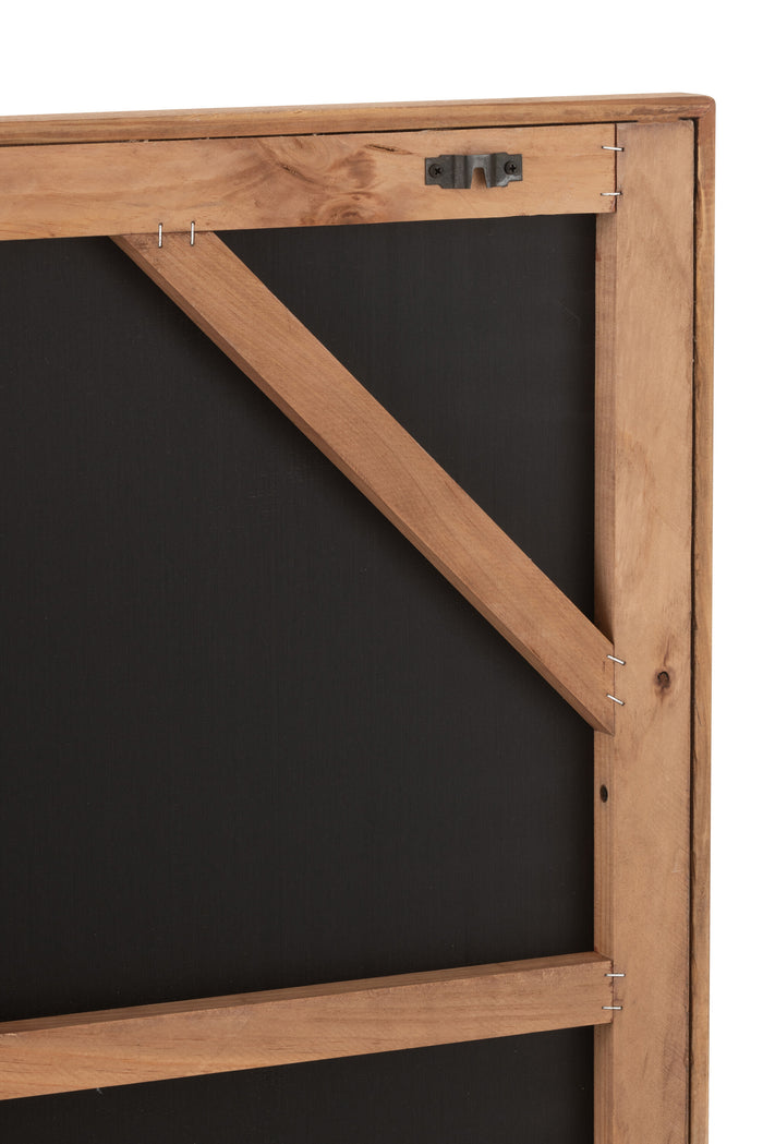 J-Line wanddecoratie John - dennenhout|canvas - wit