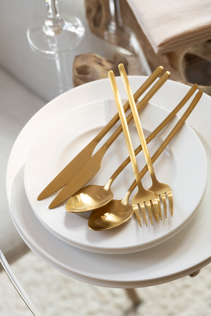 J-Line bestek - roestvrij staal - goud - box van 24 stuks