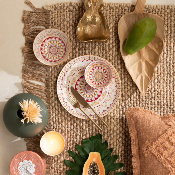 J-Line tapijt Havana - polyester - naturel|wit - small