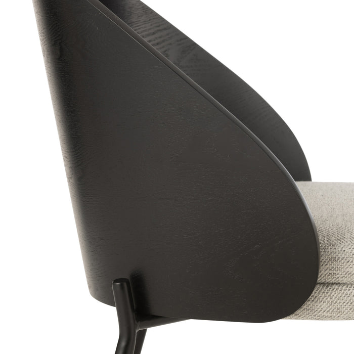 J-Line stoel Lone - multiplex|metaal - zwart|grijs