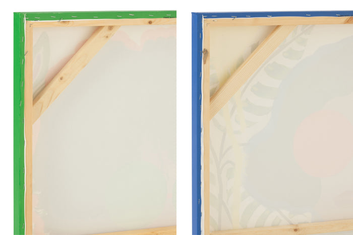 J-Line wanddecoratie Vrouw Popart - canvas - mix - large - 2