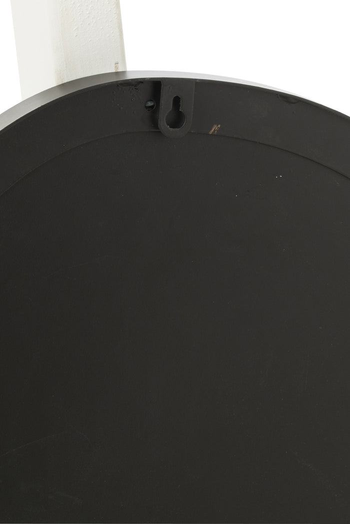 J-Line spiegel Extrema - ijzer|spiegel - zwart - medium - Ø 49 cm