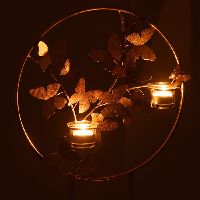 J-Line theelichthouder Fly - metaal - goud