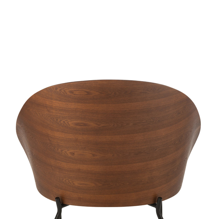 J-Line loungestoel - multiplex|metaal - bruin|beige