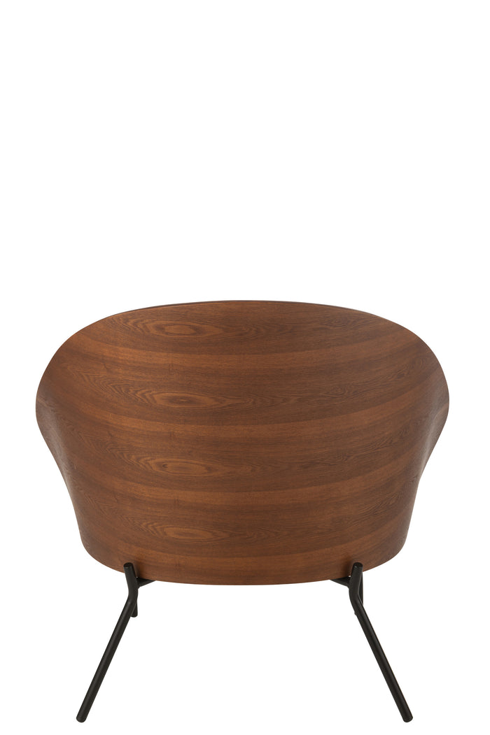 J-Line loungestoel - multiplex|metaal - bruin|beige