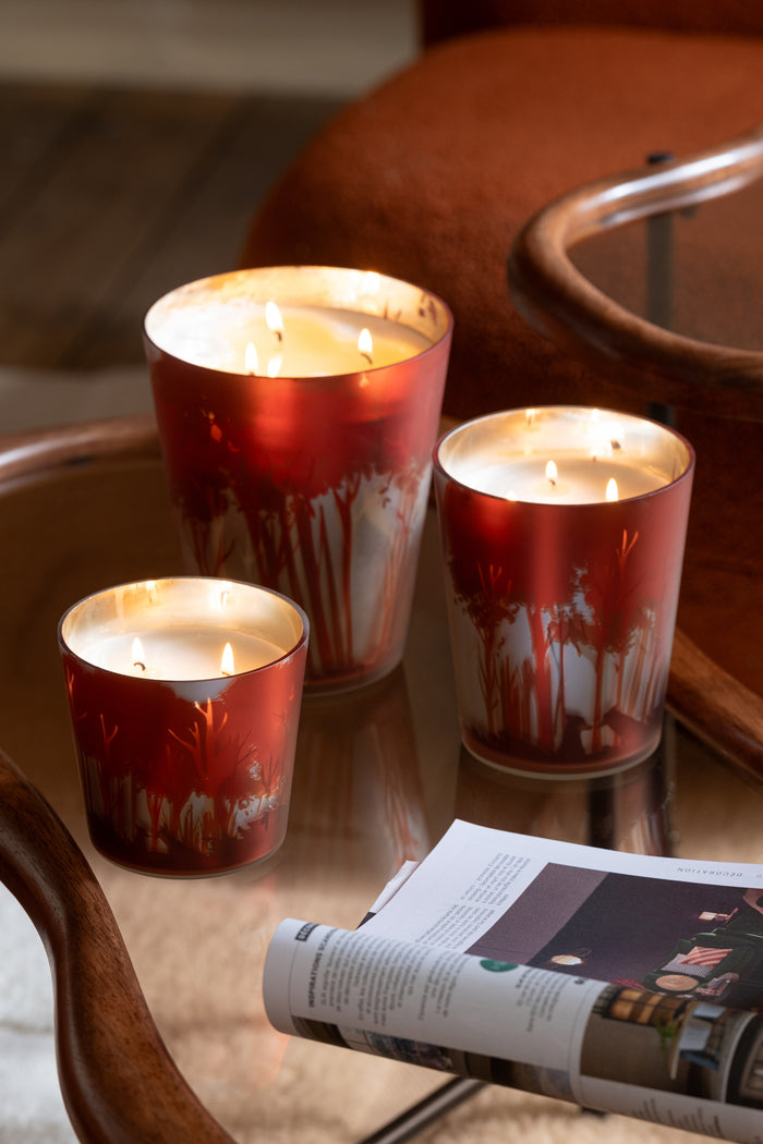 J-Line geurkaars Noa Bos - rood|goud - small - 50U