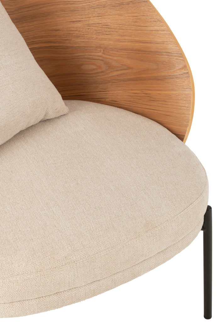 J-Line stoel Lone - multiplex|metaal - naturel|beige