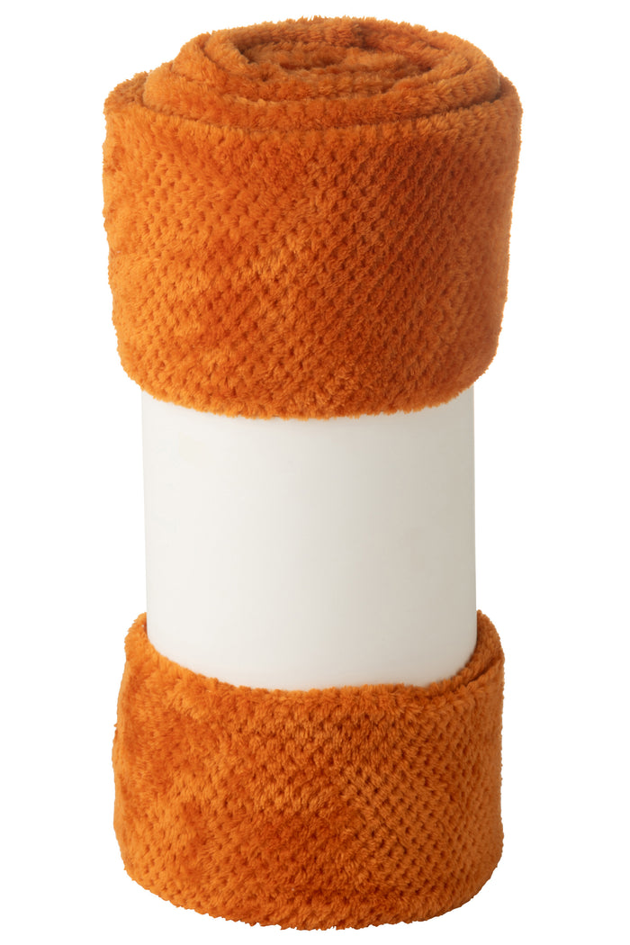 J-Line deken Snuggle - polyester - oranje
