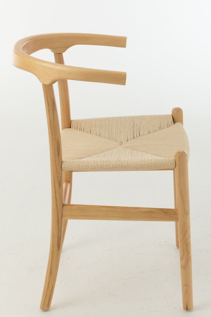 J-Line stoel Toon - beukenhout|touw - naturel