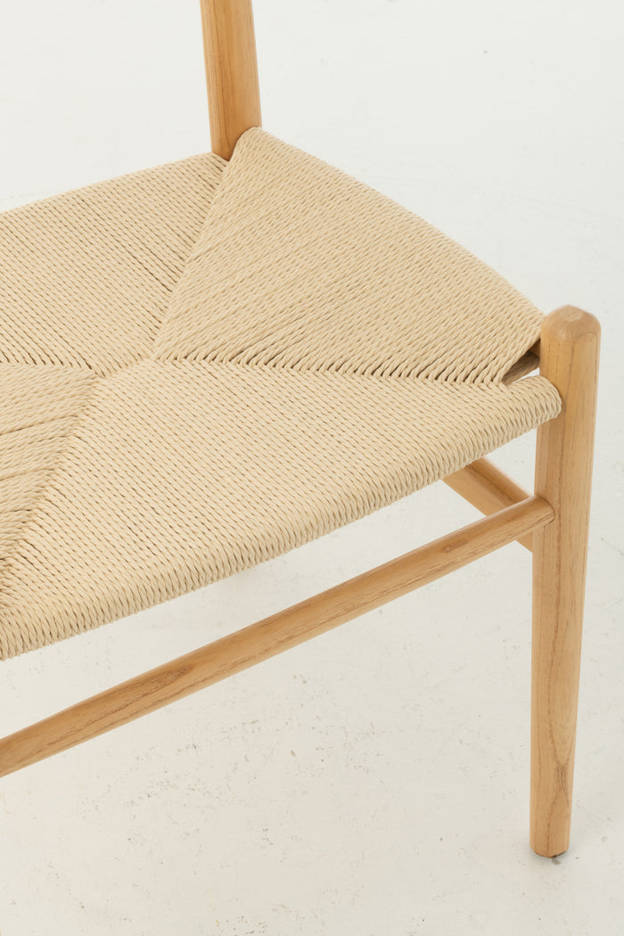 J-Line stoel Toon - beukenhout|touw - naturel