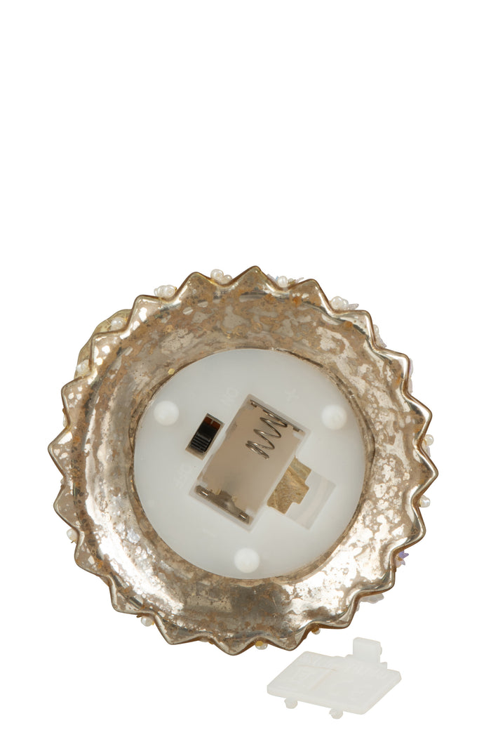 J-Line figuur Engel - glas - goud - small - LED