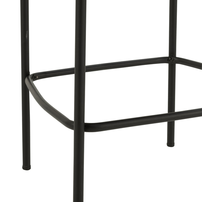 J-Line barstoel Bouclé - multiplex|polyester - grijs|zwart