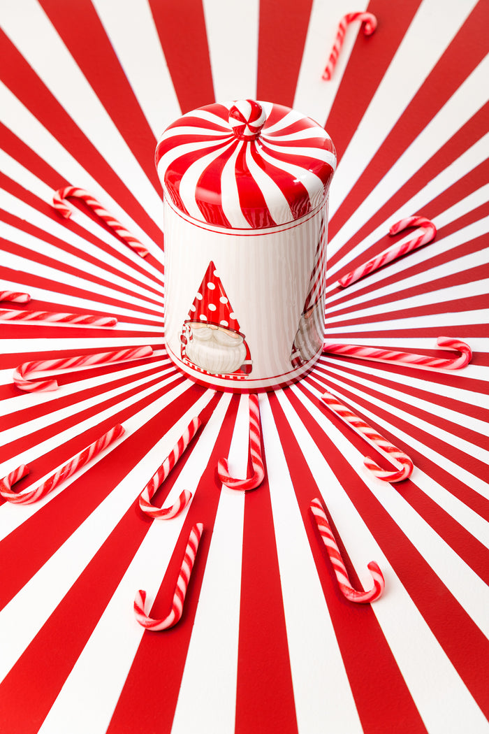 J-Line voorraadpot Kerstman Dolomiet - keramiek - kerstrood|