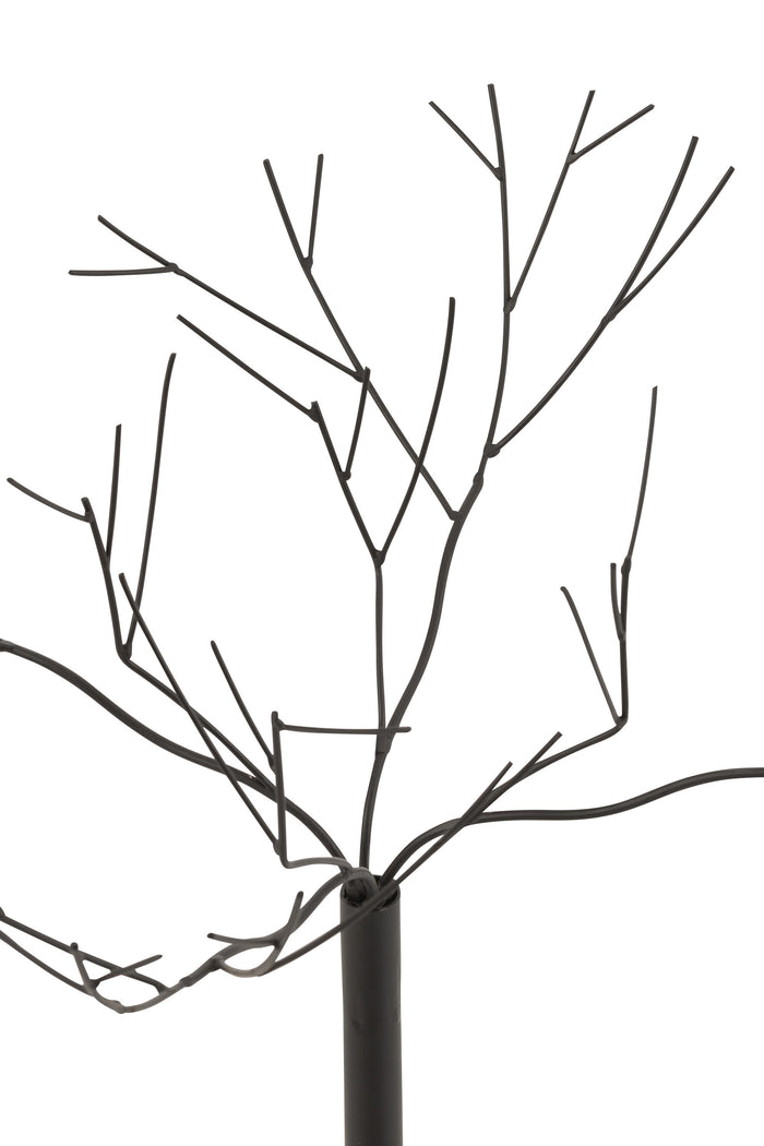 J-Line decoratie Boom - metaal - zwart - small