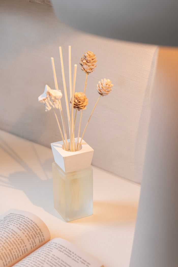 J-Line geurverspreider Den Eucalyptus droogbloemen - riet -