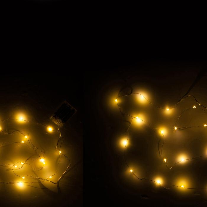 J-Line slinger Draad 20l - goud|zilver - warm wit - 2 stuks