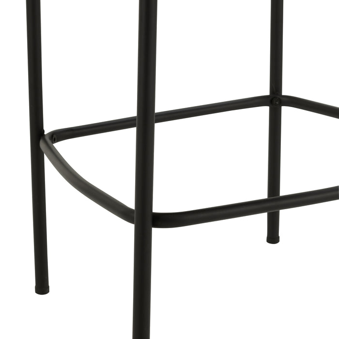 J-Line barstoel boucle - multiplex|polyester - wit|zwart