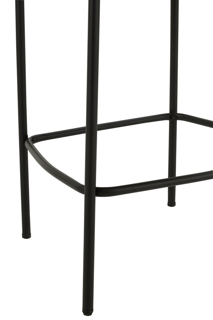 J-Line barstoel boucle - multiplex|polyester - wit|zwart