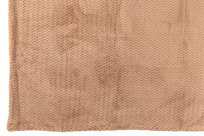 J-Line deken - polyester - camel