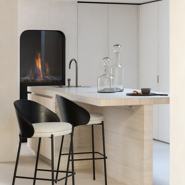 J-Line decoratie Fles Norma - glas - grijs - small