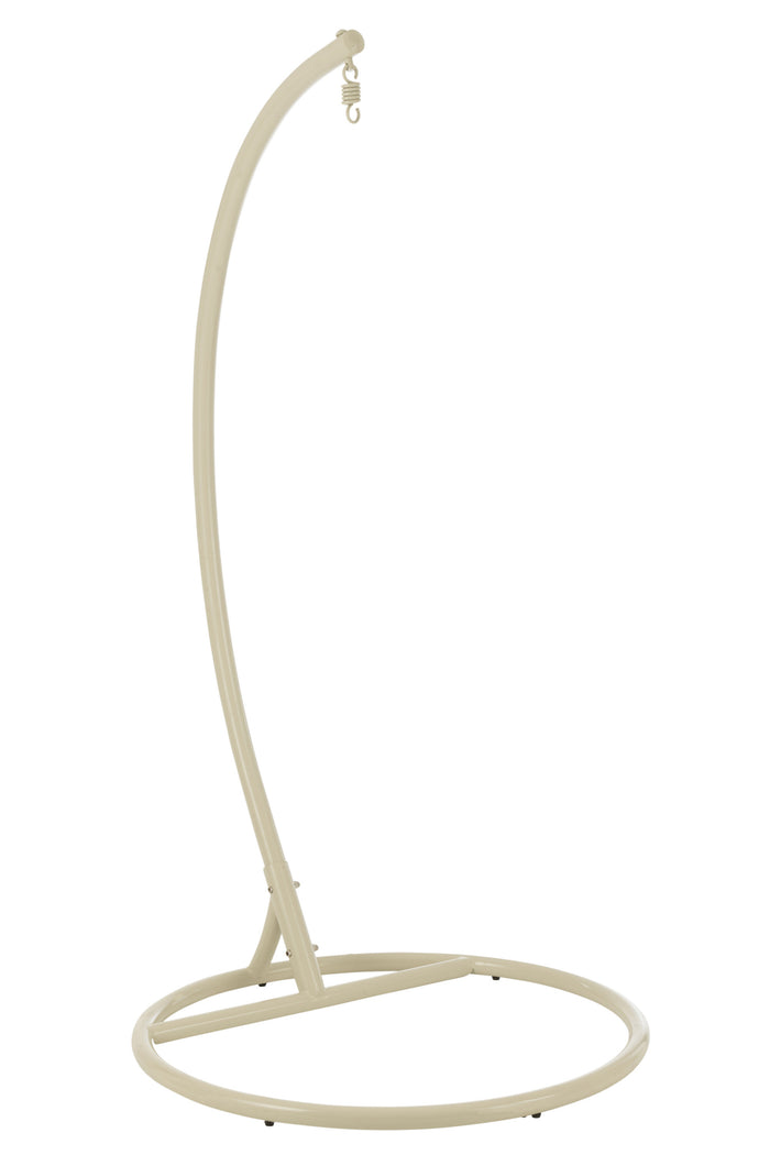 J-Line hangstoel Egga - metaal|koord - beige