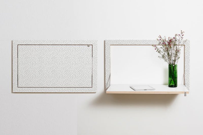 Fläpps Wandbureau 80x50-1 - Watercolor Dots door Kind of Style