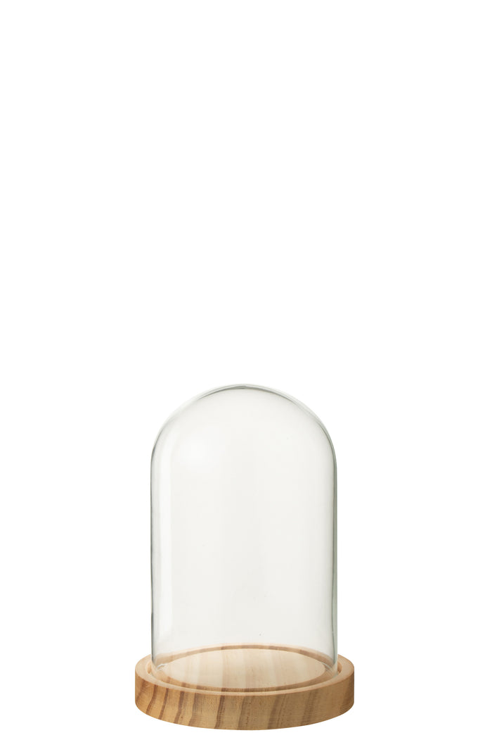 J-Line decoratie stolp - glas - naturel - small